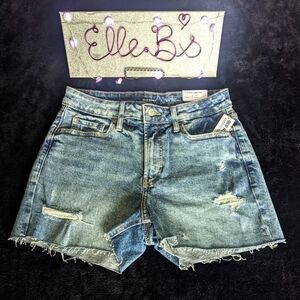 High Rise Jean Shorts